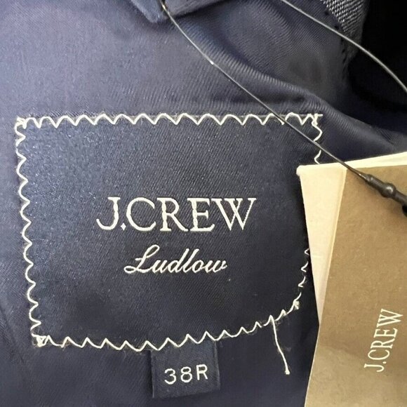 J.Crew $450 Ludlow suit jacket Italian stretch worsted wool blend 38R J3272 Blue - Picture 12 of 16